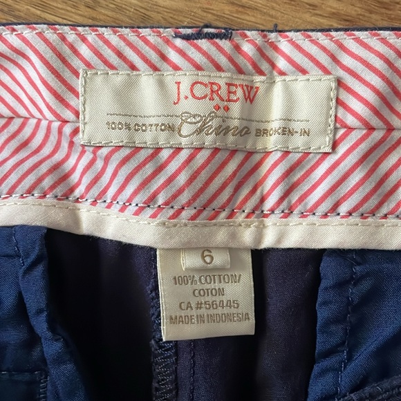 J. Crew Navy Chino shorts 6 4” inseam - Picture 3 of 3